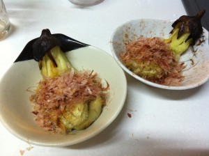熱熱の茄子焼き1