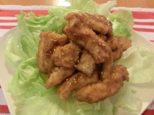 鶏胸肉の竜田揚げ1